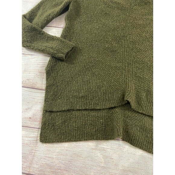 Sweet Romeo olive green turtle neck sweater with high low hem nwt medium - Picture 3 of 12
